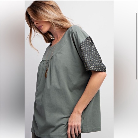 NWT Easel Cotton Jersey Top - Size M - Picture 3 of 5